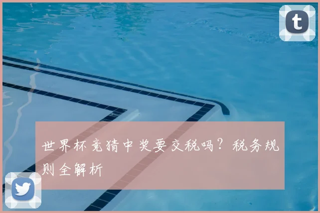 世界杯竞猜中奖要交税吗?税务规则全解析
