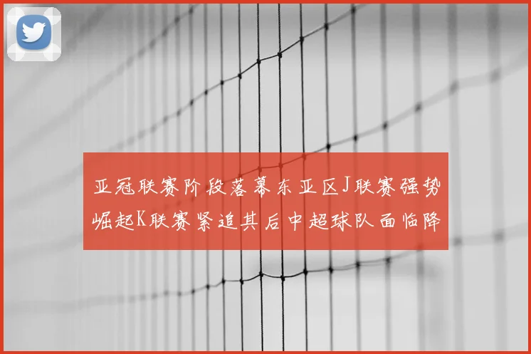 亚冠联赛阶段落幕东亚区J联赛强势崛起K联赛紧追其后中超球队面临降级危机